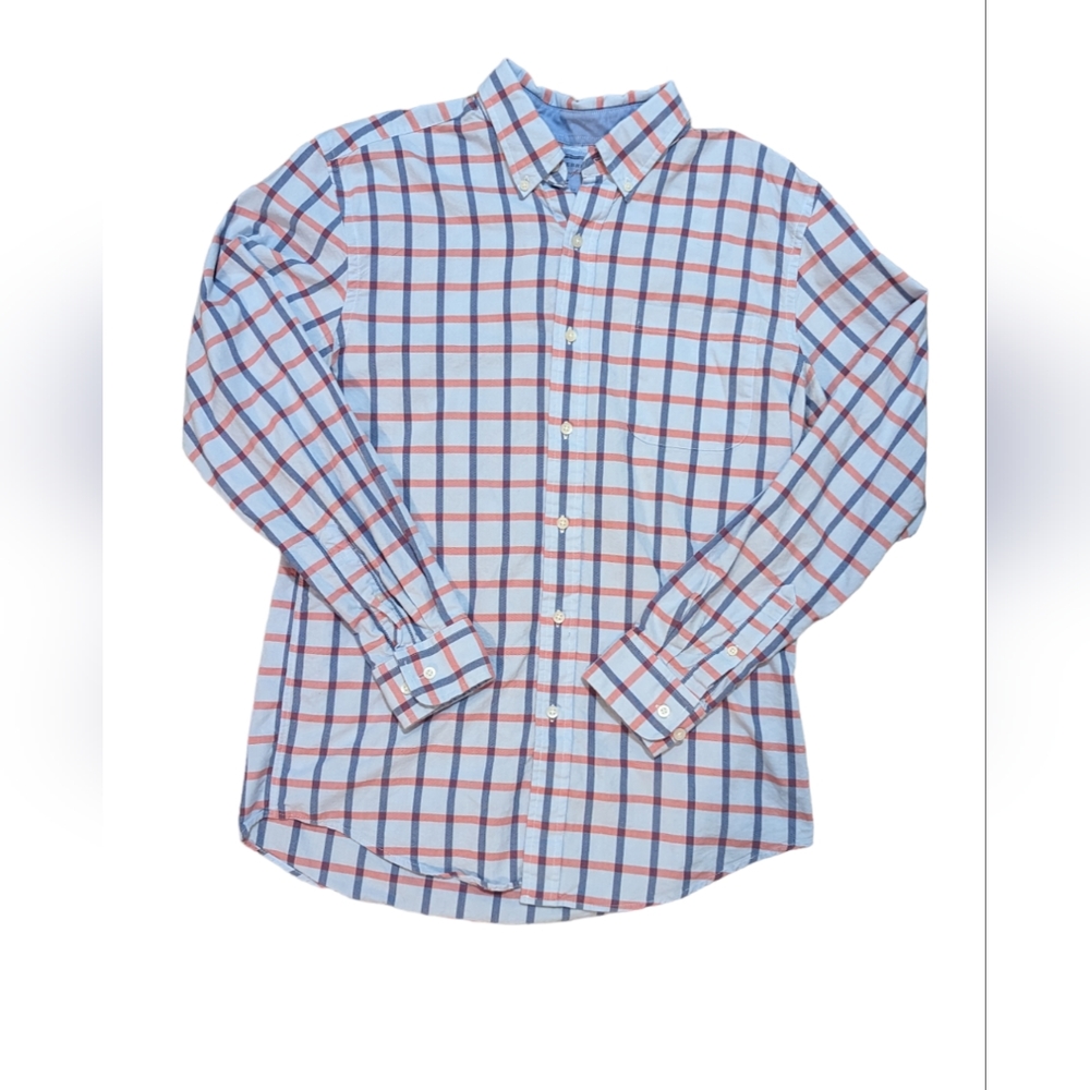 Saddlebred Shirt Mens Medium Preppy Academia Quiet Luxury Business Casual Plaid
